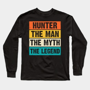 Hunter The Man The Myth The Legend T shirt For Women Long Sleeve T-Shirt